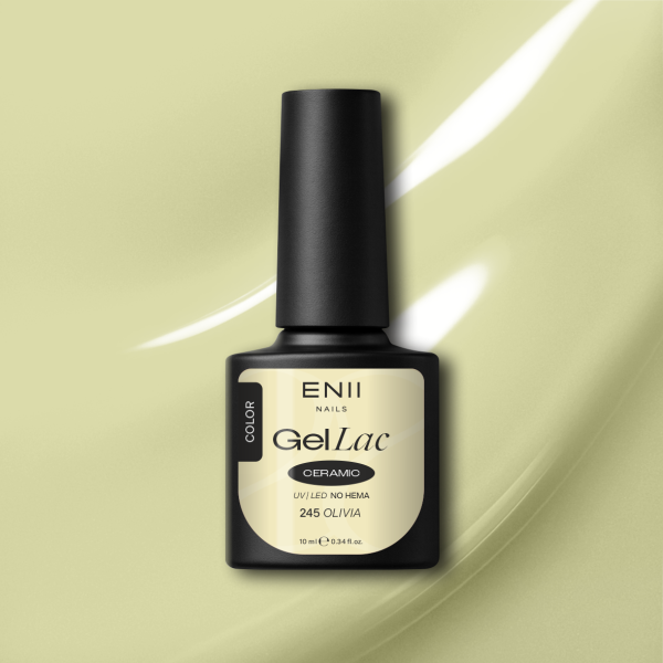 Gel lak Ceramic 245 Olivia - gelový lak bez HEMA, 10 ml