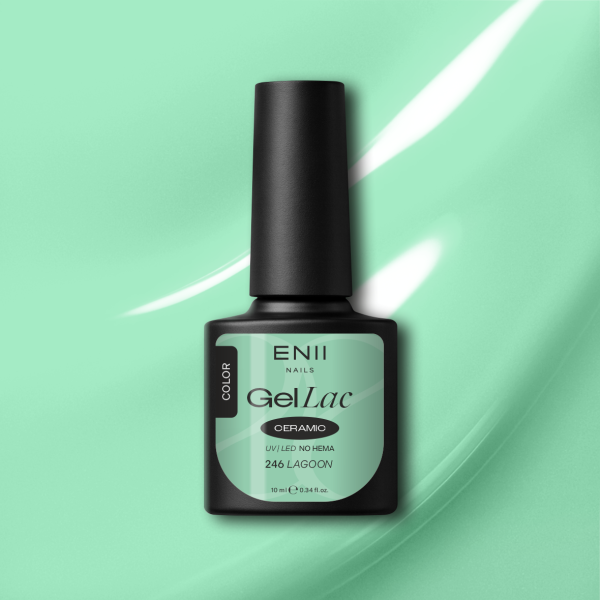 Gel lak Ceramic 246 Lagoon - gelový lak bez HEMA, 10 ml