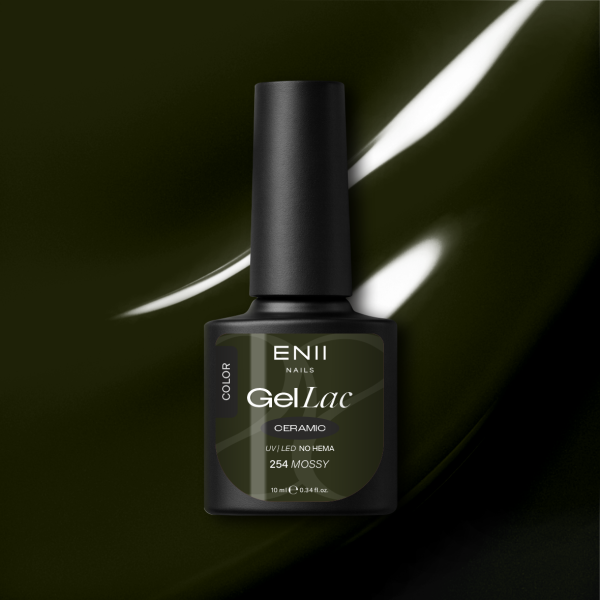 Gel lak Ceramic 254 Mossy - gelový lak bez HEMA, 10 ml