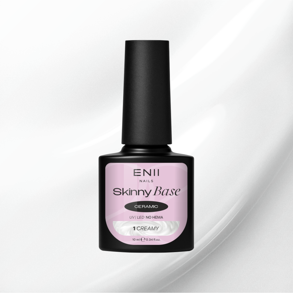 Skinny Base Ceramic 1 Creamy - mléčná polokrycí báze, 10 ml